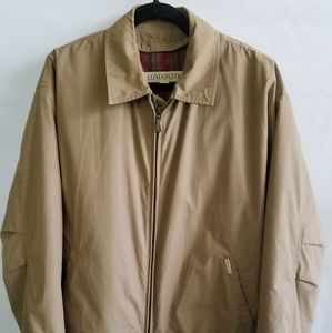 London Fog Tan Golf Zip Up Jacket